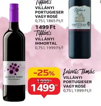 Auchan Lelovits Tamás VILLÁNYI PORTUGIESER VAGY ROSÉ 0,75 l ajánlat