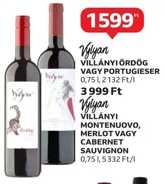 Auchan Vylyan VILLÁNYI ÖRDÖG VAGY PORTUGIESER 0,75 l ajánlat