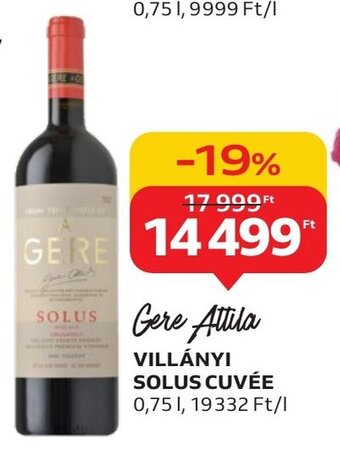 Auchan Gere Attila VILLÁNYI CUVÉE 0,75 l ajánlat
