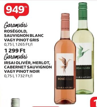 Auchan Garamvári ROSÉGOLD, SAUVIGNON BLANC stb. 0,75 l ajánlat