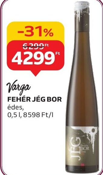 Auchan Varga FEHÉR JÉG BOR 0,5 l ajánlat