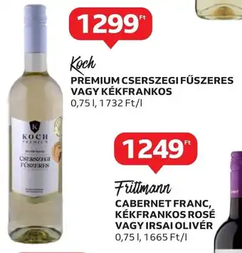 Koch PREMIUM CSERSZEGI FŰSZERES VAGY KÉKFRANKOS 0,75 l