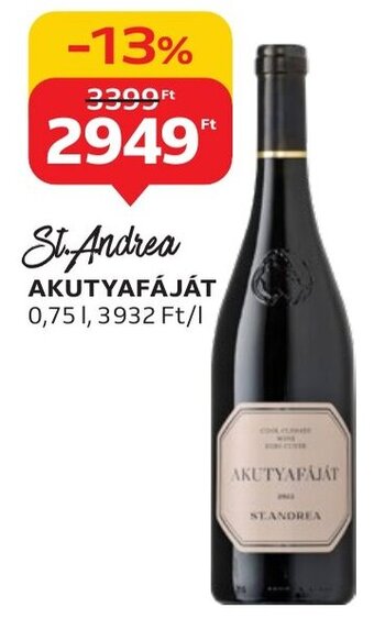 St. Andrea AKUTYAFÁJÁT 0,75 l