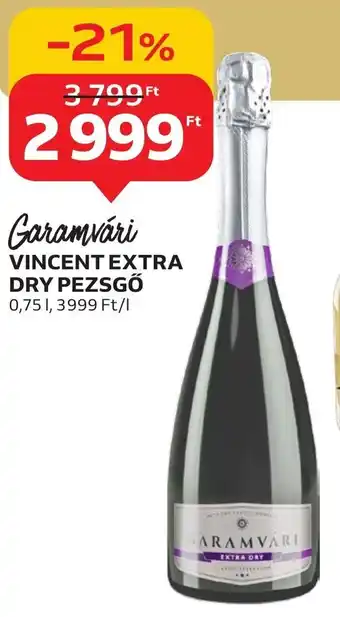 Garamvári VINCENT EXTRA DRY PEZSGŐ 0,75 l