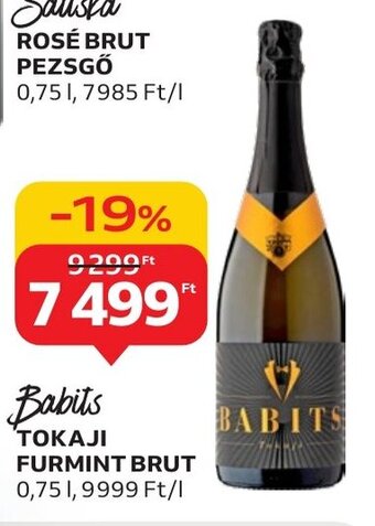Auchan Babits TOKAJI FURMINT BRUT 0,75 l ajánlat