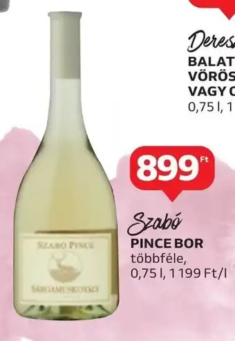 Auchan Szabó PINCE BOR 0,75 l ajánlat