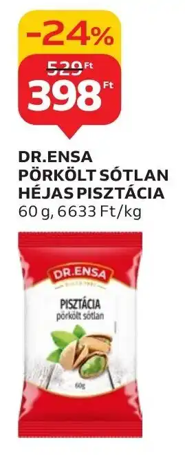 Auchan DR.ENSA PÖRKÖLT SÓTLAN HÉJAS PISZTÁCIA 60 g ajánlat