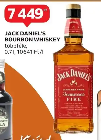 Auchan JACK DANIEL'S BOURBON WHISKEY 0,7 l ajánlat