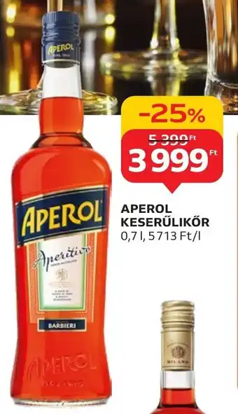 Auchan APEROL KESERŰLIKŐR 0,7 l ajánlat