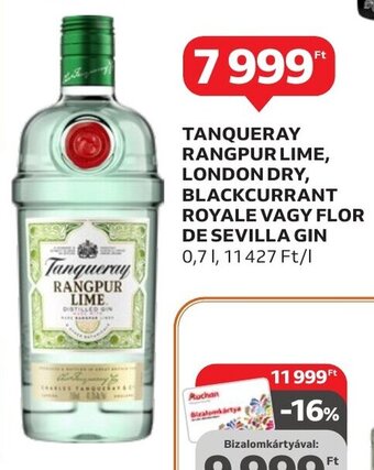 Auchan TANQUERAY RANGPUR LIME, LONDON DRY stb. 0,7 l ajánlat