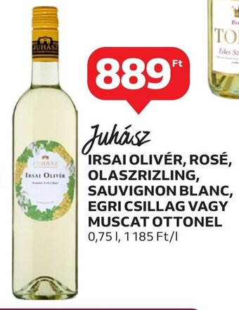 Auchan JUHÁSZ IRSAI OLIVÉR, ROSÉ, OLASZRIZLING stb. 0,75 l ajánlat