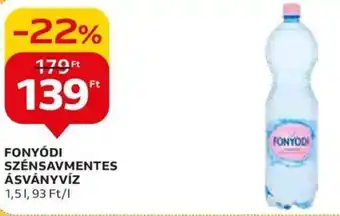 Auchan FONYÓDI SZÉNSAVMENTES ÁSVÁNYVÍZ 1,5 l ajánlat