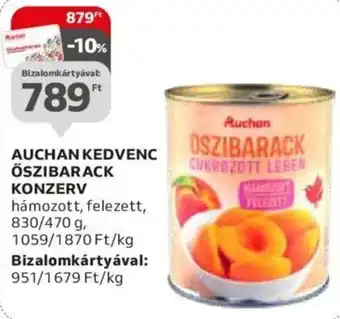 AUCHAN ŐSZIBARACK KONZERV 830 / 470 g