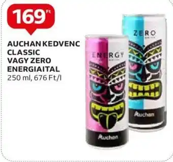 Auchan AUCHAN CLASSIC VAGY ZERO ENERGIAITAL 250 ml ajánlat