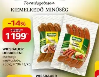 Auchan WIESBAUER DEBRECENI csemege vagy csípős, 250g ajánlat