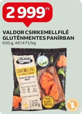 Auchan VALDOR CSIRKEMELLFILÉ GLUTÉNMENTES PANÍRBAN 650 g, ajánlat