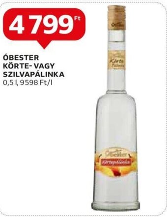 Auchan ÓBESTER KÖRTE VAGY SZILVAPÁLINKA 0,5l ajánlat