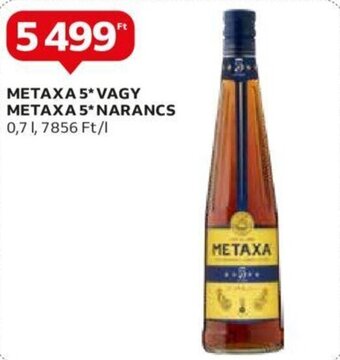 Auchan METAXA 5 VAGY METAXA 5 NARANCS 0,7l ajánlat