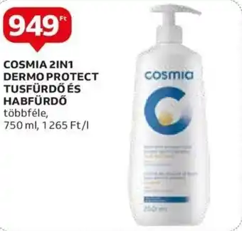 Auchan COSMIA 2IN1 DERMO PROTECT TUSFÜRDŐ ÉS HABFÜRDŐ 750 ml ajánlat