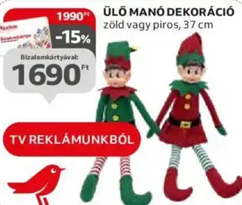 Auchan ÜLŐ MANÓ DEKORÁCIÓ 37 cm ajánlat