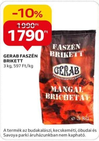 Auchan GERAB FASZÉN BRIKETT 3kg ajánlat