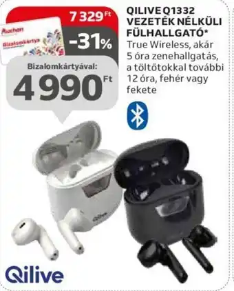 Auchan QILIVE Q1332 VEZETÉK NÉLKÜLI FÜLHALLGATÓ 1 db ajánlat