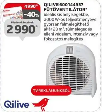 Auchan QILIVE 600144957 FŰTŐVENTILÁTOR 1 db ajánlat