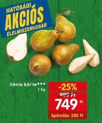 Spar Xénia körte 1 kg ajánlat