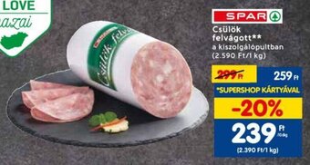 Spar SPAR Csülök felvágott 10 dkg ajánlat