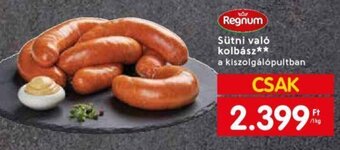 Spar Regnum Sütni való kolbász 1 kg ajánlat