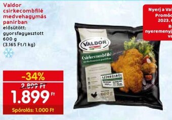Spar Valdor csirkecomb filé medvehagymás panírban 600 g ajánlat