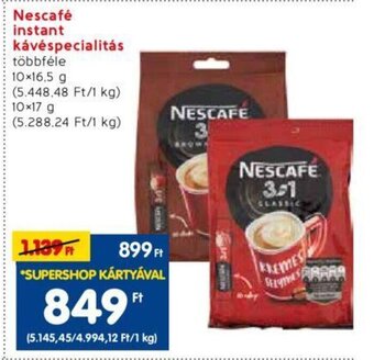 Spar Nescafé instant kávéspecialitás 10 x 16,5 g / 10 x 17 g ajánlat