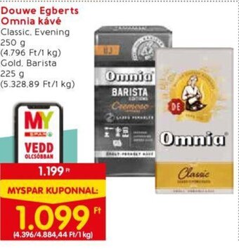 Spar Douwe Egberts Omnia kávé 250 / 225 g ajánlat