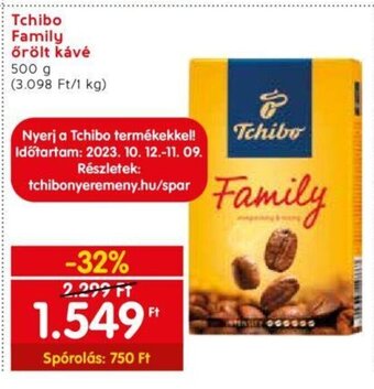 Spar Tchibo Family őrölt kávé 500 g ajánlat