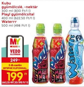 Spar Kubu gyümölcslé, -nektár stb. 300 - 500 ml ajánlat