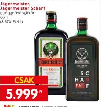 Spar Jägermeister. Jägermeister Scharf 0,7 l ajánlat