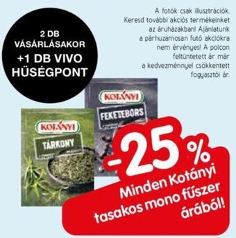 Spar Minden Kotányi tasakos mono fűszer árából! ajánlat