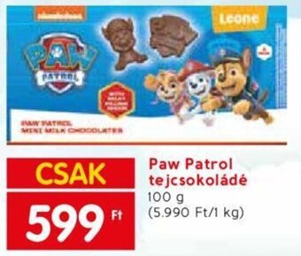 Paw Patrol tejcsokoládé 100 g