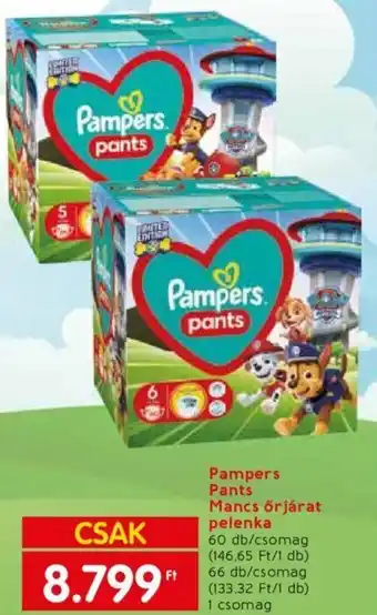 Pampers Pants Mancs őrjárat pelenka 60db