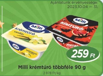 Real Milli krémtúró többféle 90 g ajánlat
