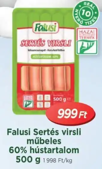 Real Falusi Sertés virsli műbeles 60% hústartalom 500 g ajánlat