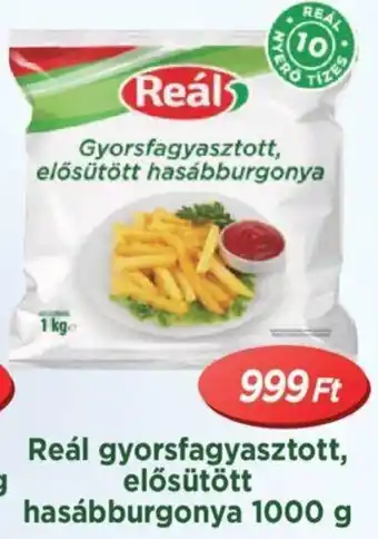 Reál gyorsfagyasztott elősütött hasábburgonya 1000 g