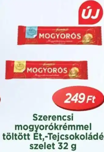Szerencsi mogyorókrémmel töltött Ét, -Tejcsokoládé szelet 32 g