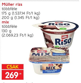 Spar Müller rizs stb. 130 - 200 g ajánlat