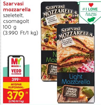 Spar Szarvasi mozzarella 100 g ajánlat