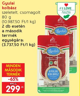 Spar Gyulai kolbász 80 g ajánlat