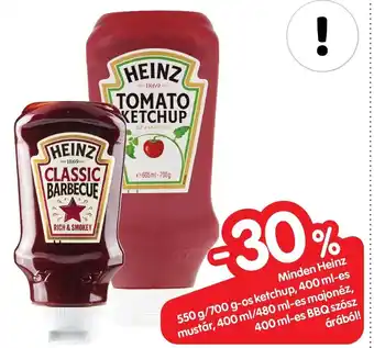 Minden Heinz 550 g/700 g-os ketchup stb.