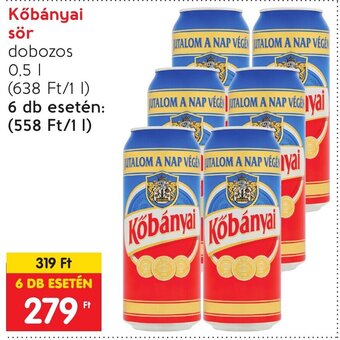 Spar Kőbányai sör 0,5 l ajánlat