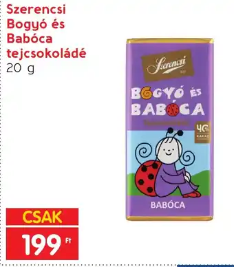 Spar Szerencsi Bogyó és Babóca tejcsokoládé 20 g ajánlat