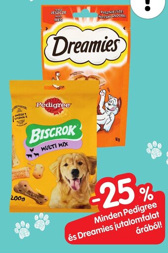 Spar Minden Pedigree és Dreamies jutalomfalat árából! ajánlat